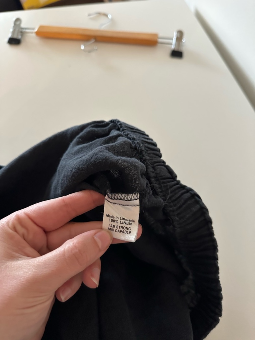 Flax Lagenlook Black Linen Basic Crop Pants Boho Cottagecore 2XL/3XL - Picture 4 of 6